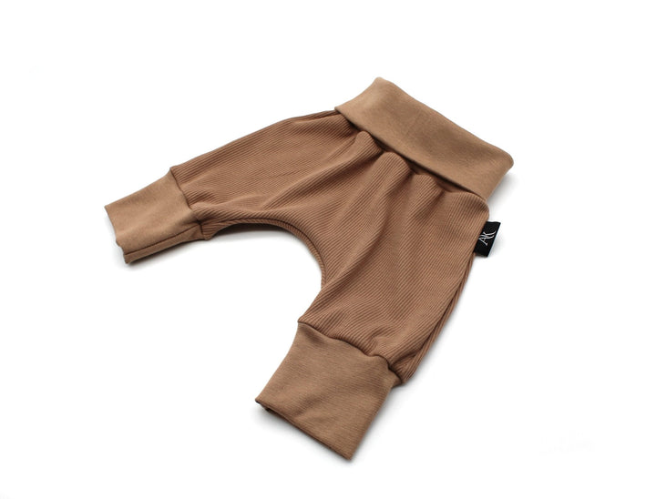 Brown Baggy Rib Cotton Pants 0 - 1 Year - AnnaKarinna