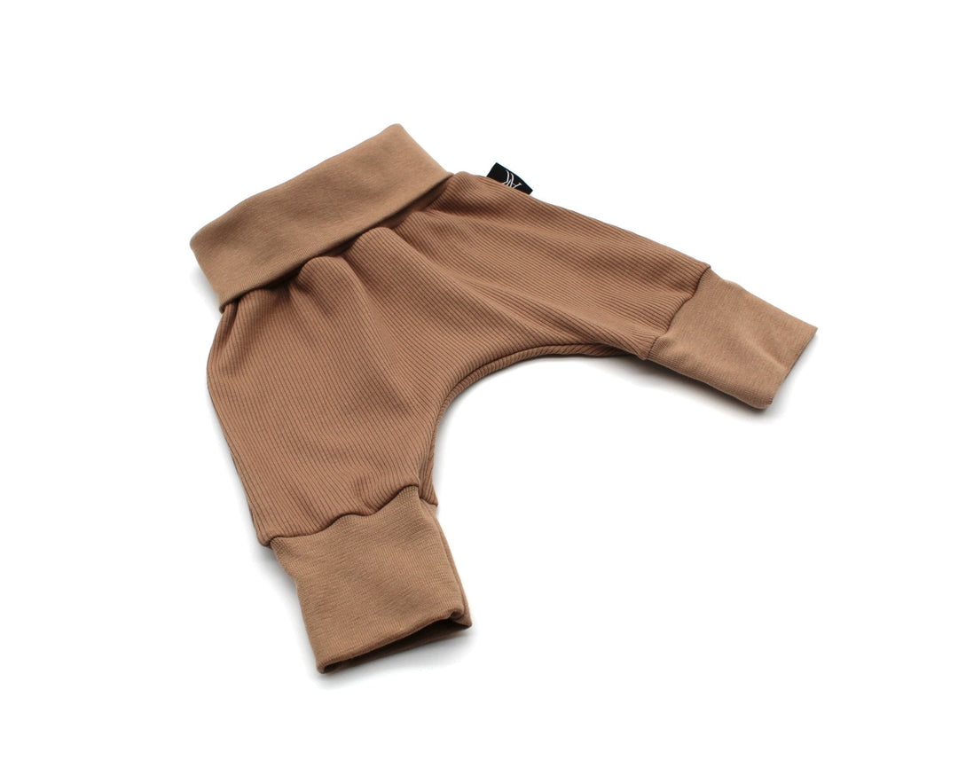 Brown Baggy Rib Cotton Pants 0 - 1 Year - AnnaKarinna