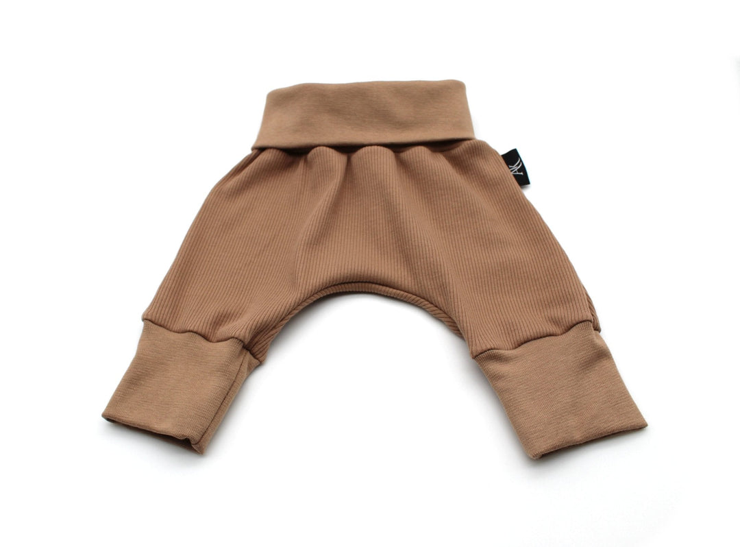 Brown Baggy Rib Cotton Pants 0 - 1 Year - AnnaKarinna