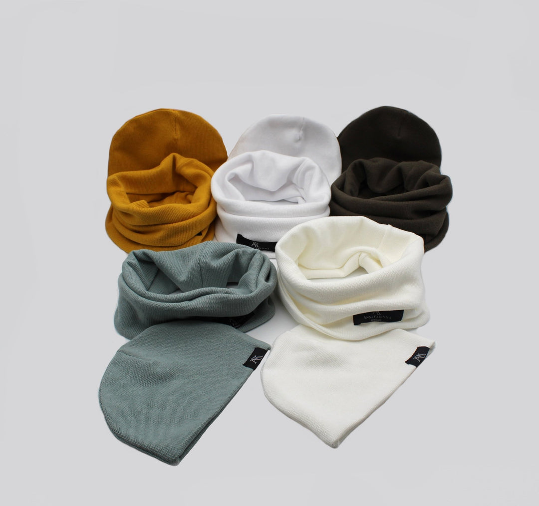 Cotton Knitted Loop and hat set - AnnaKarinna