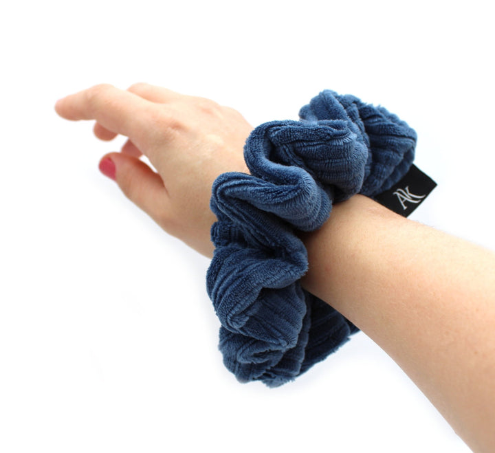 Dark Jeans Rib cotton Scrunchie - AnnaKarinna