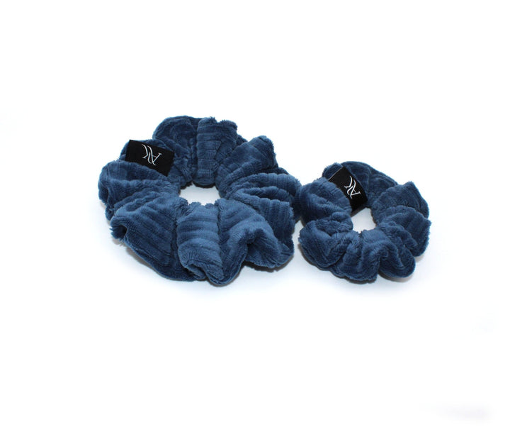 Dark Jeans Rib cotton Scrunchie - AnnaKarinna