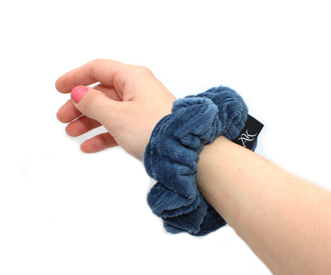 Dark Jeans Rib cotton Scrunchie - AnnaKarinna