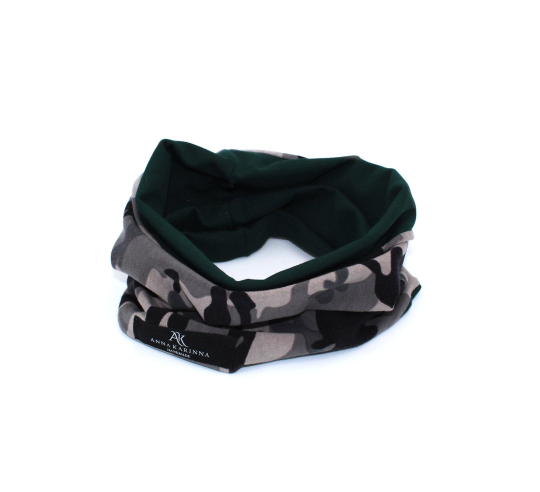 Double layer Loop Scarf - Army pattern scarf - AnnaKarinna