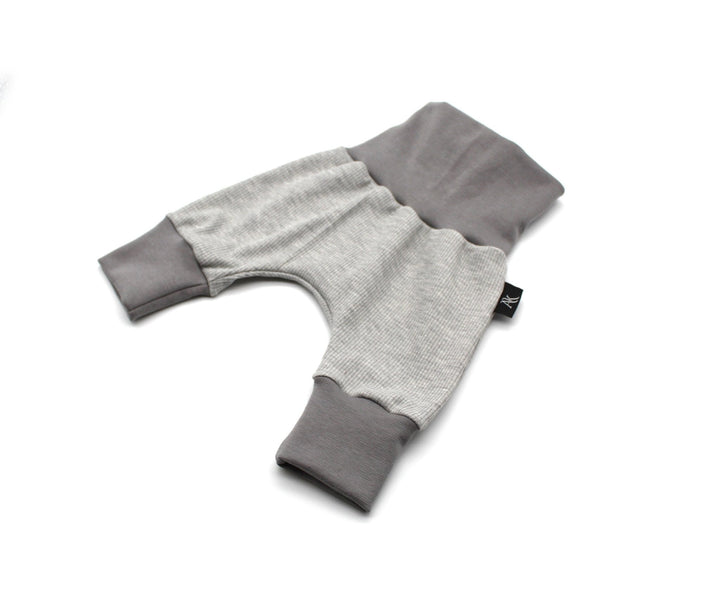 Gray Melage Baggy Rib Cotton Pants 0 - 1 Year - AnnaKarinna