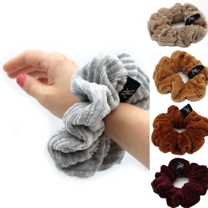 Grey Melange Rib cotton Scrunchie - AnnaKarinna