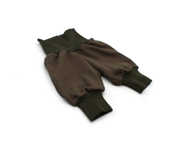 Knitted cotton baggy pants - Army green 0 - 1 Year - AnnaKarinna