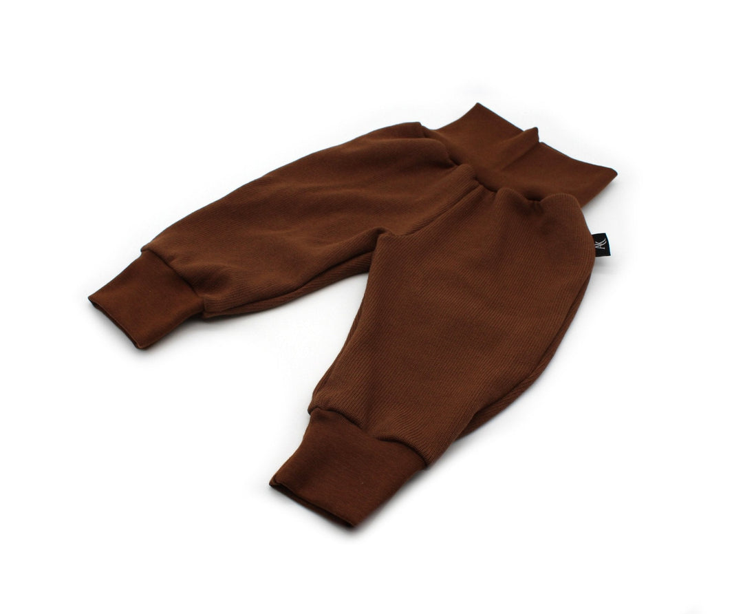 Knitted cotton baggy pants - Brown 0 - 1 Year - AnnaKarinna