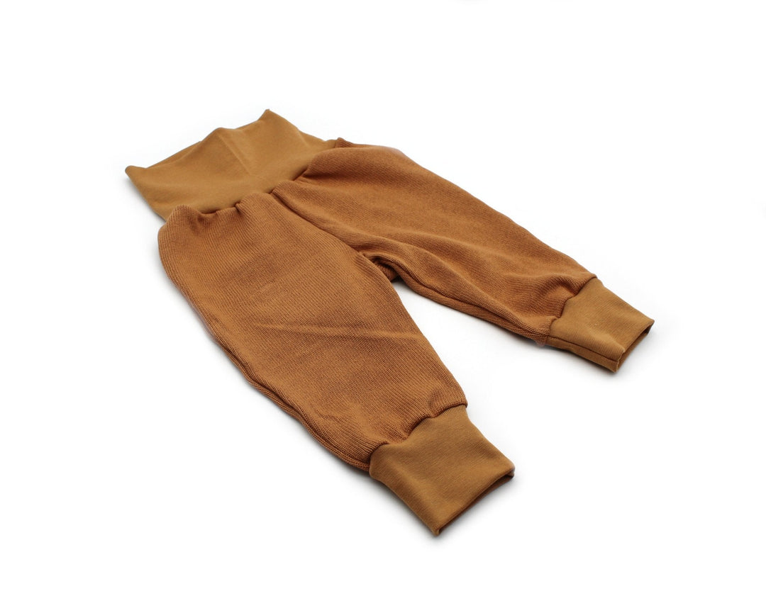 Knitted cotton baggy pants - Camel 0 - 1 Year - AnnaKarinna