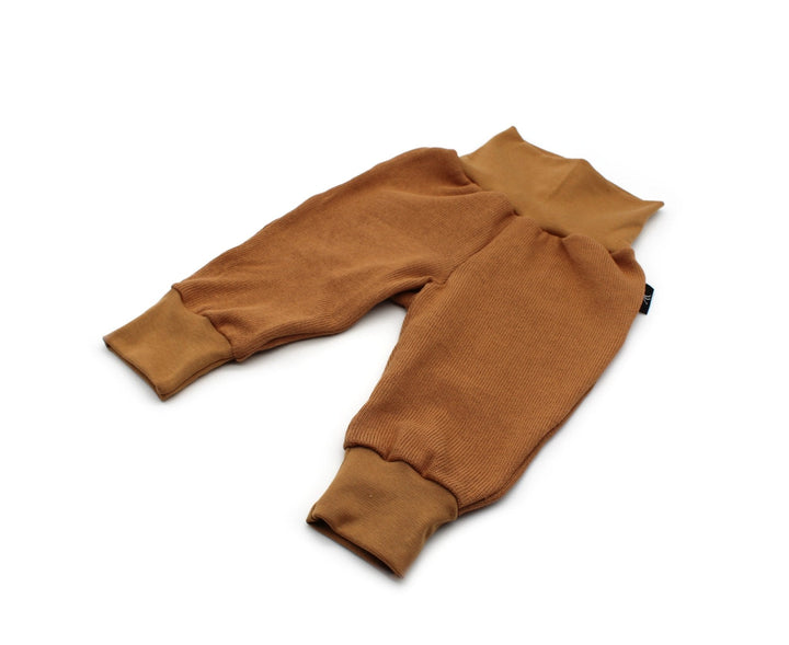 Knitted cotton baggy pants - Camel 0 - 1 Year - AnnaKarinna