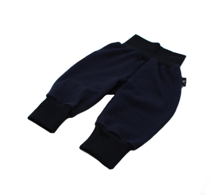 Knitted cotton baggy pants - Navy Blue 0 - 1 Year - AnnaKarinna