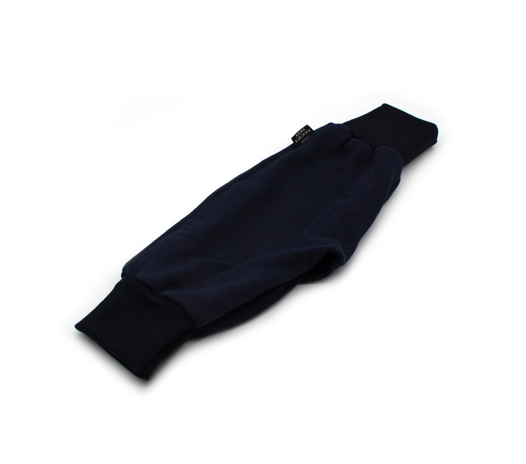 Knitted cotton baggy pants - Navy Blue 0 - 1 Year - AnnaKarinna