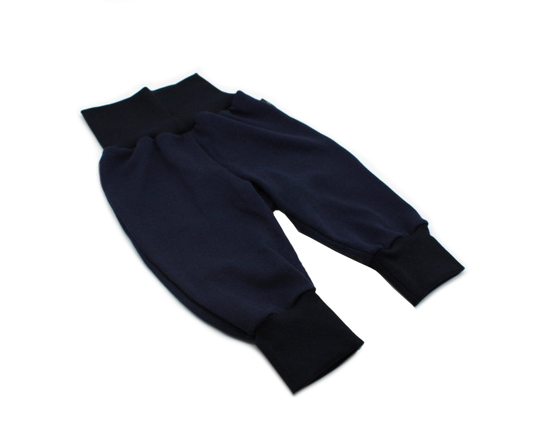 Knitted cotton baggy pants - Navy Blue 0 - 1 Year - AnnaKarinna