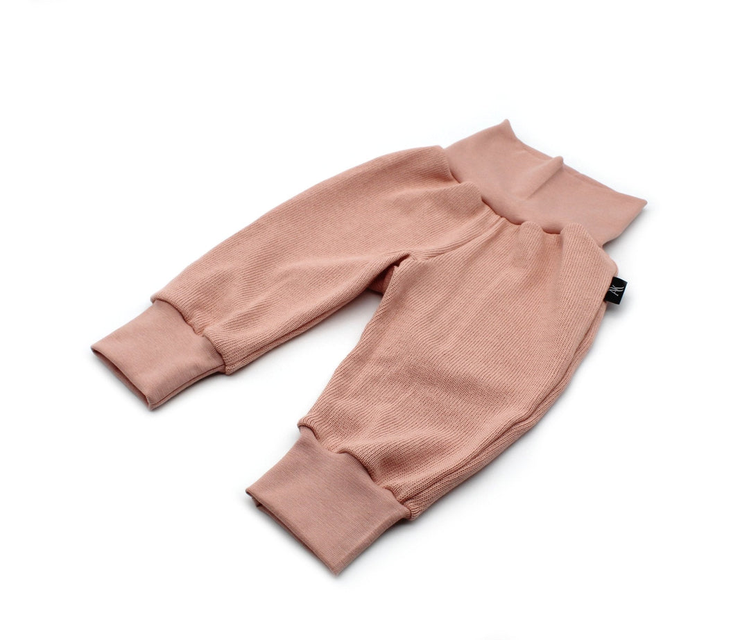 Knitted cotton baggy pants - Nude Pink 0 - 1 Year - AnnaKarinna