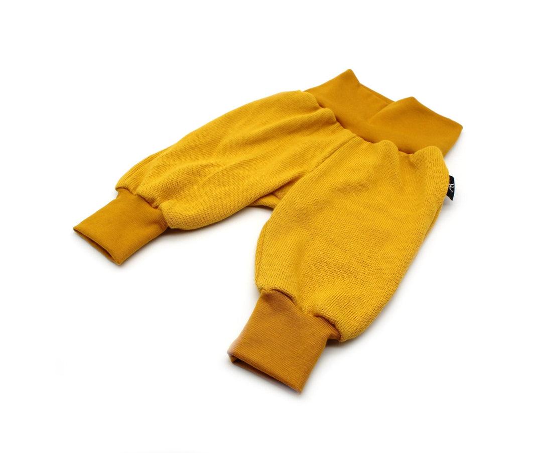 Knitted cotton baggy pants - Ocher 0 - 1 Year - AnnaKarinna