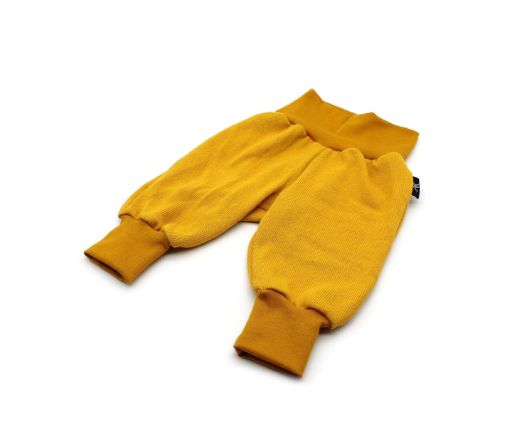 Knitted cotton baggy pants - Ocher NB - AnnaKarinna