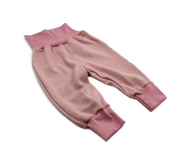 Knitted cotton baggy pants - Old Pink 0 - 1 Year - AnnaKarinna