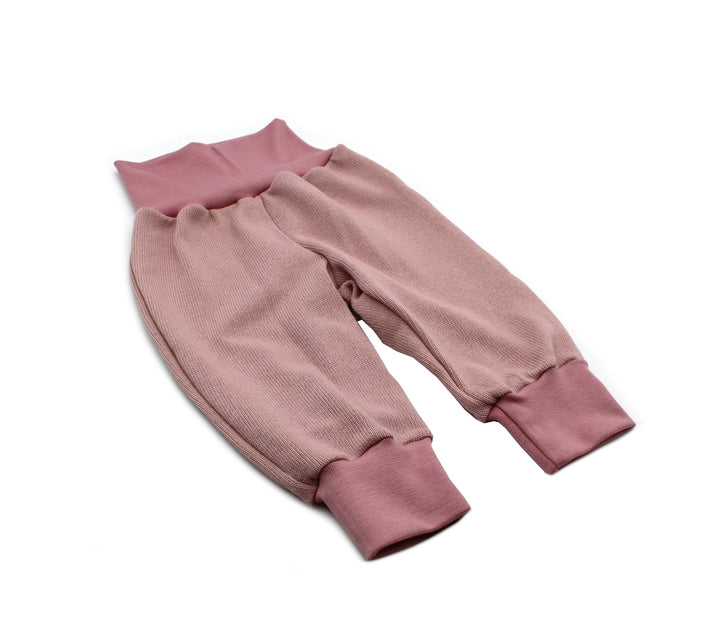 Knitted cotton baggy pants - Old Pink 0 - 1 Year - AnnaKarinna