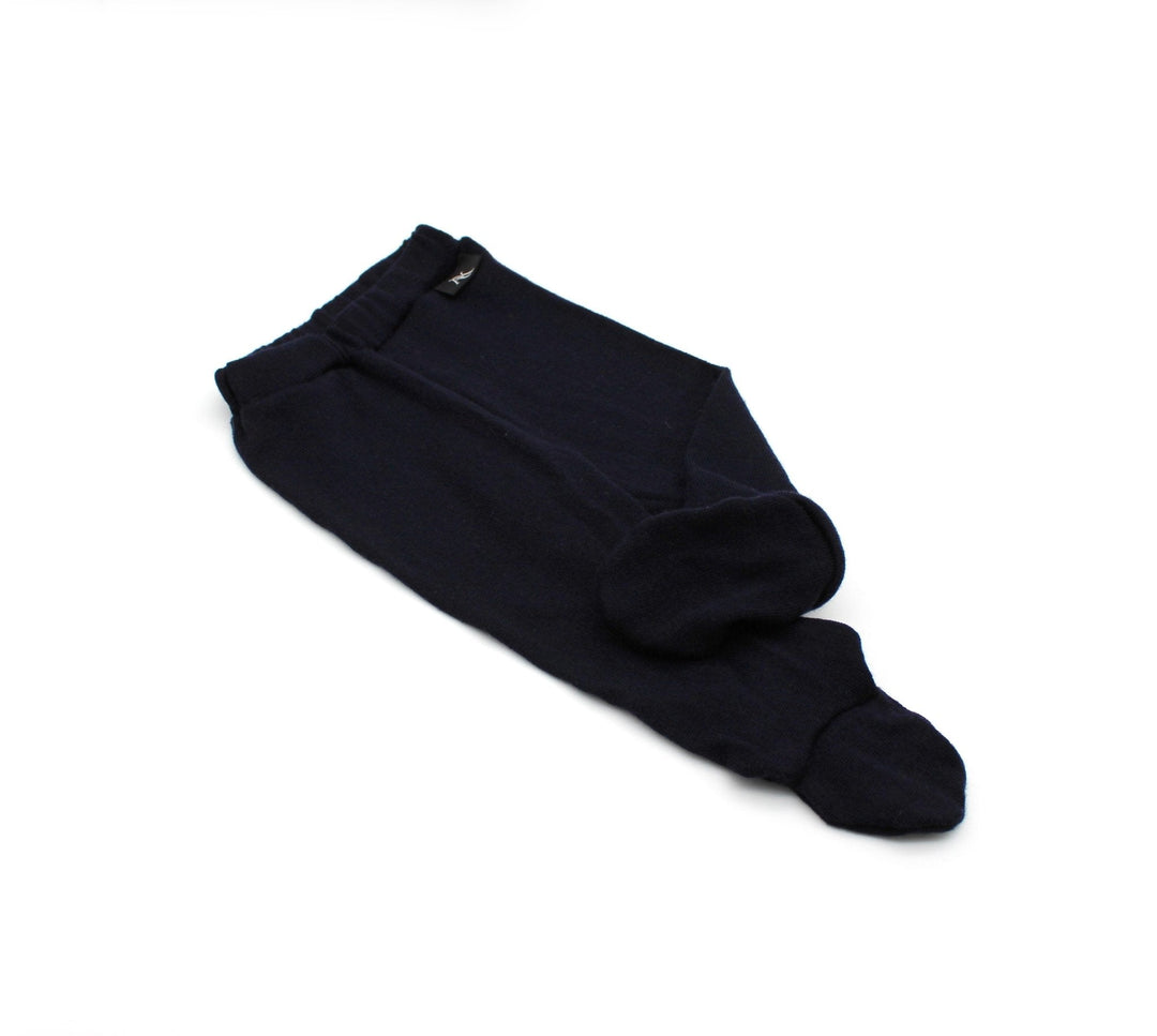 Merino Wool baby footed pants - Navy Blue 0 - 1 Year - AnnaKarinna