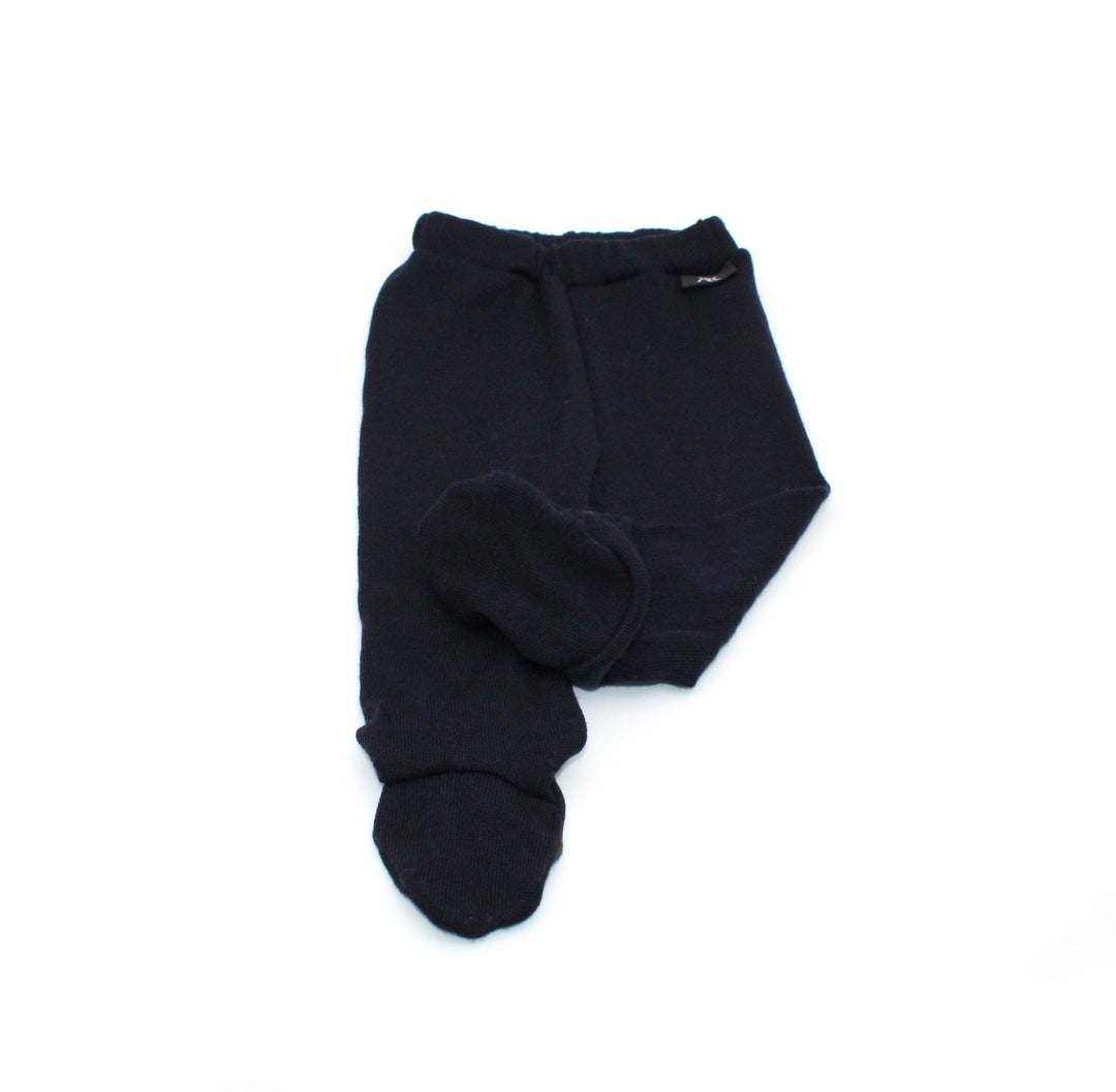 Merino Wool baby footed pants - Navy Blue 0 - 1 Year - AnnaKarinna