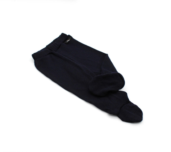 Merino Wool baby footed pants - Navy Blue NB - AnnaKarinna