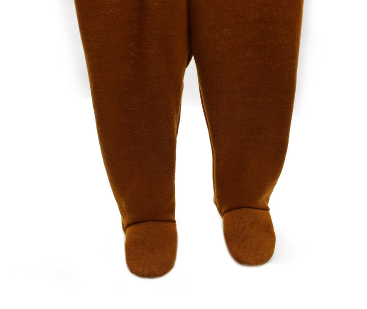 Merino Wool baby footed pants - Ocher 0 - 1 Year - AnnaKarinna