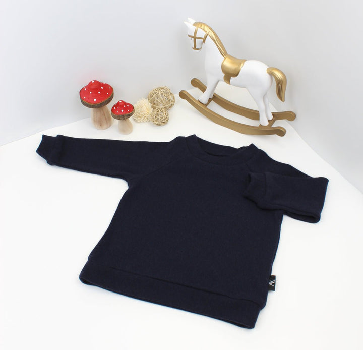 Merino wool baby sweater - Navy 1 - 3 Years - AnnaKarinna