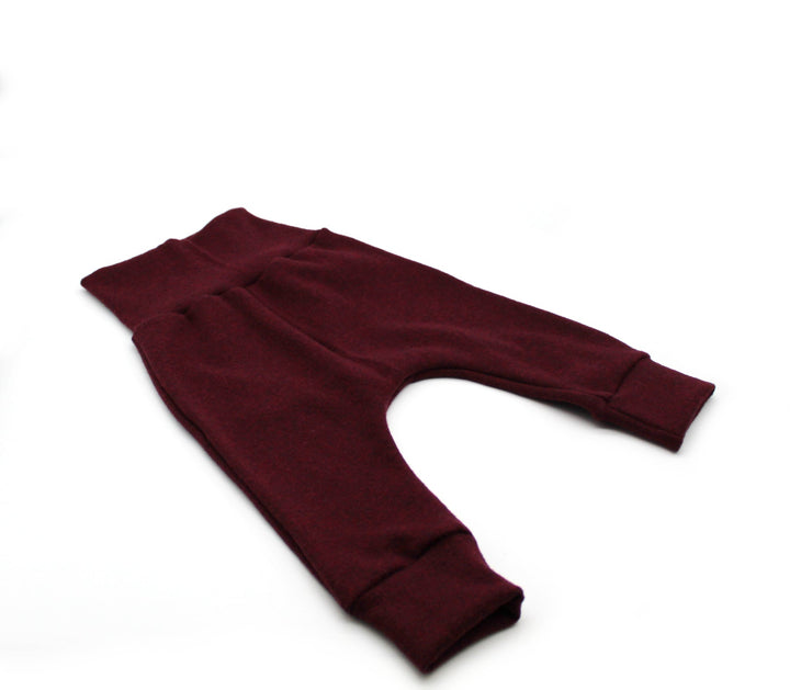 Merino wool baggy pants - Bordeaux 0 - 1 Year - AnnaKarinna