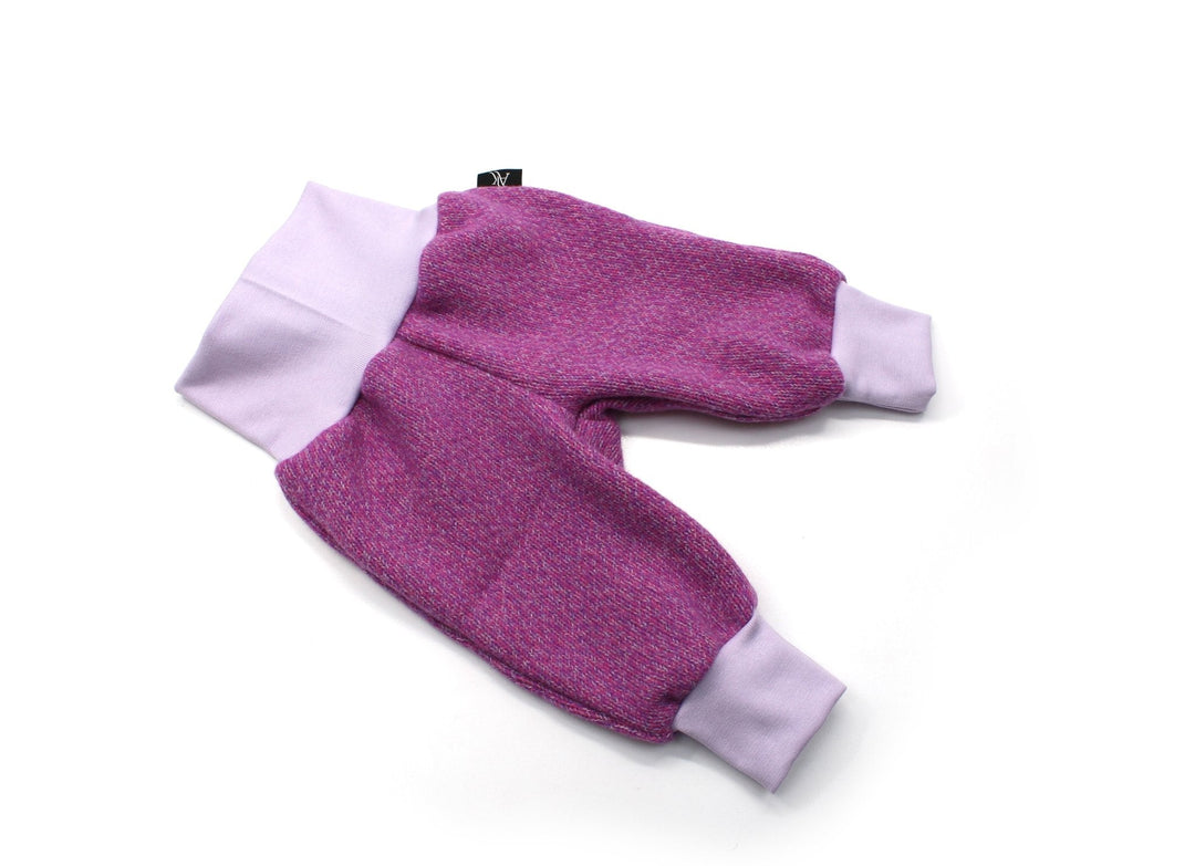 Merino Wool Winter Baggy Pants - Pink 0 - 1 Year - AnnaKarinna