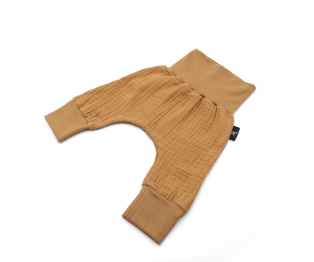 Muslin Baggy Pants - Camel 1 - 3 Years - AnnaKarinna