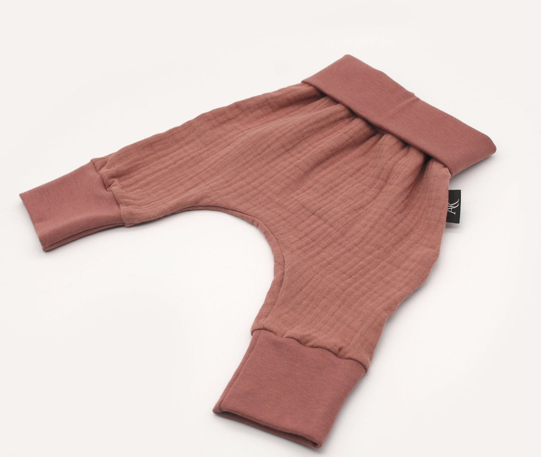 Muslin Baggy Pants - Clay Pink 1 - 3 Years - AnnaKarinna