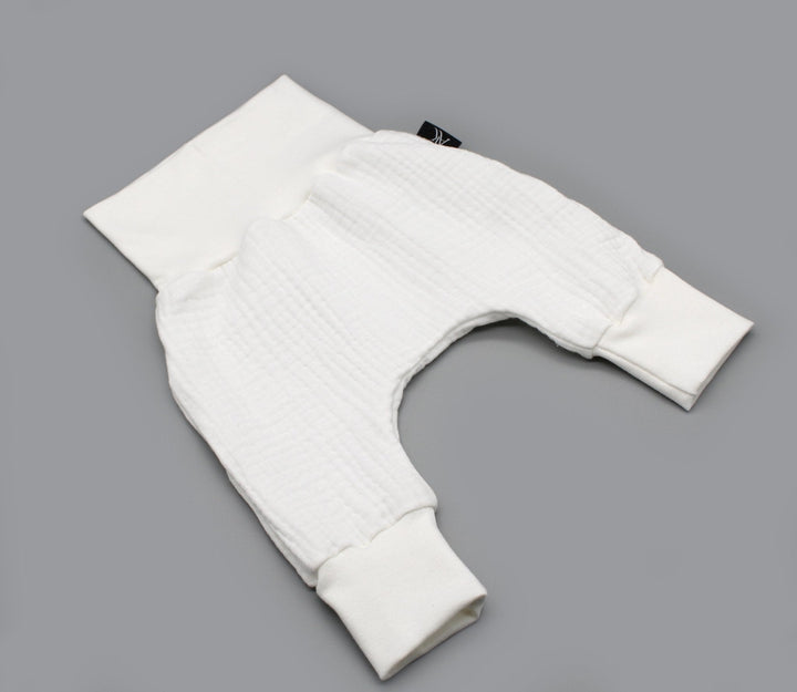 Muslin Baggy Pants - White 0 - 1 Year - AnnaKarinna