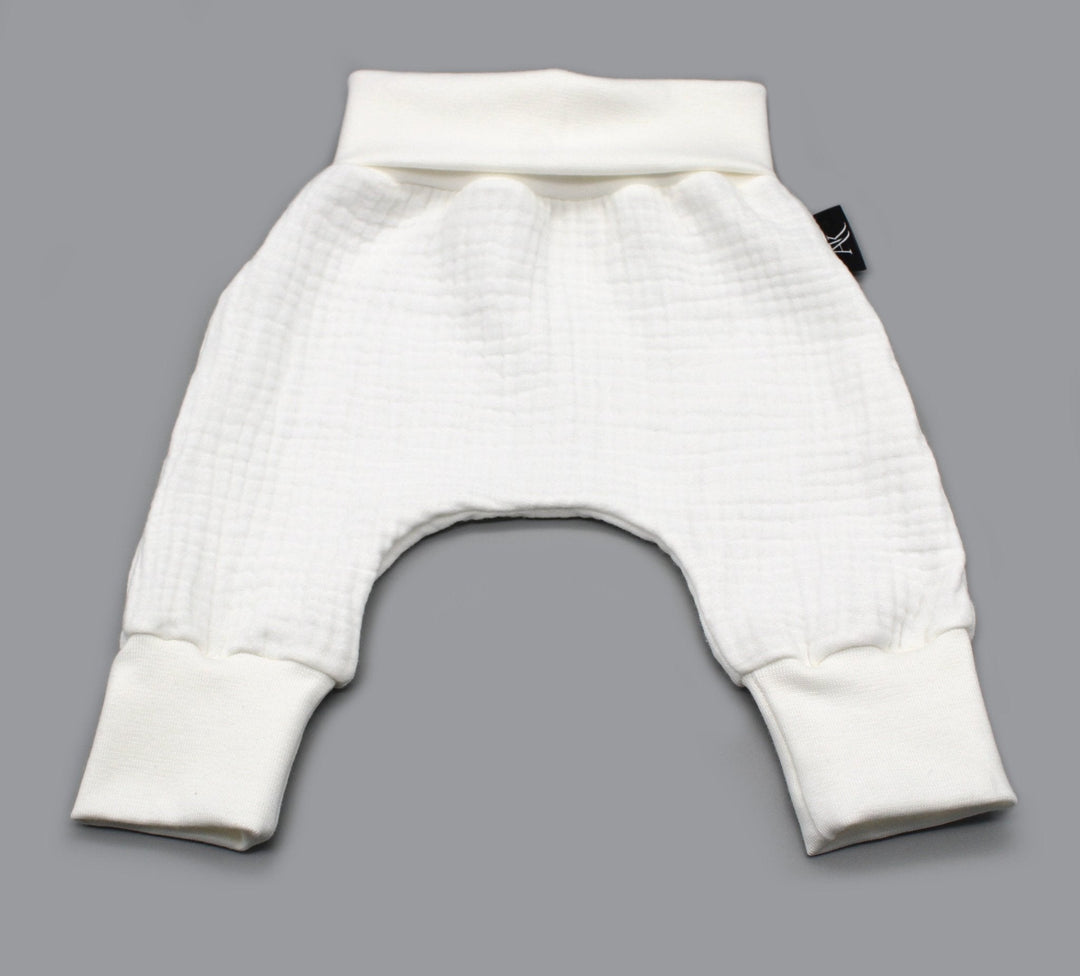 Muslin Baggy Pants - White 0 - 1 Year - AnnaKarinna