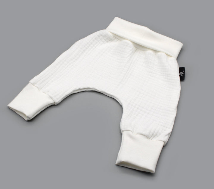 Muslin Baggy Pants - White 0 - 1 Year - AnnaKarinna