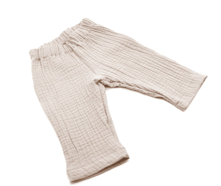 Muslin Summer Pants - Beige 0 - 1 Year - AnnaKarinna