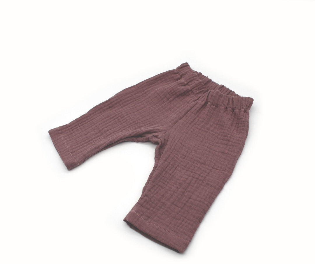 Muslin Summer Pants - Old Mauve 0 - 1 Year - AnnaKarinna