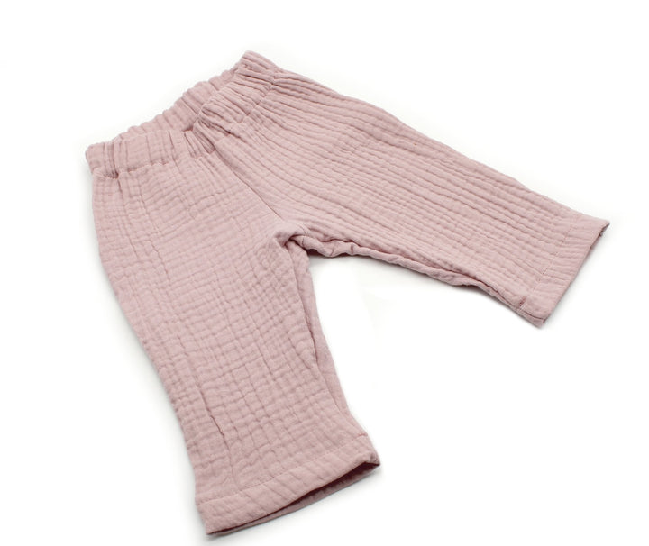 Muslin Summer Pants - Pink 1 - 3 Years - AnnaKarinna