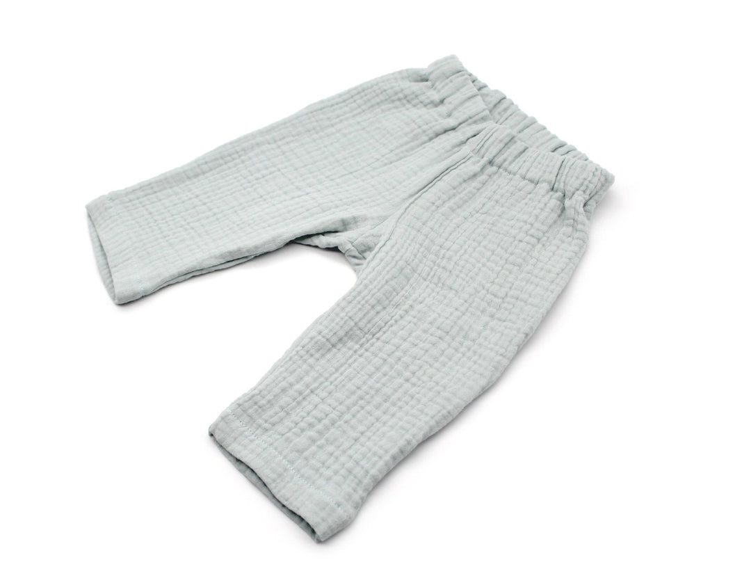 Muslin Summer Pants - Sea green 0 - 1 Year - AnnaKarinna