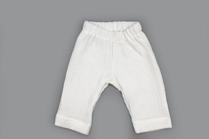 Muslin Summer Pants - White 0 - 1 Year - AnnaKarinna