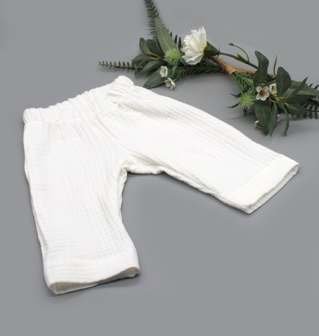 Muslin Summer Pants - White 0 - 1 Year - AnnaKarinna