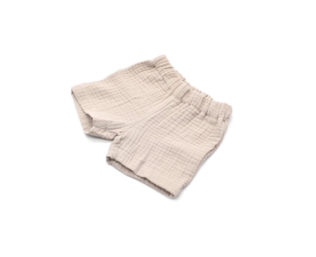 Muslin Summer Shorts - Beige 1 - 3 Years - AnnaKarinna