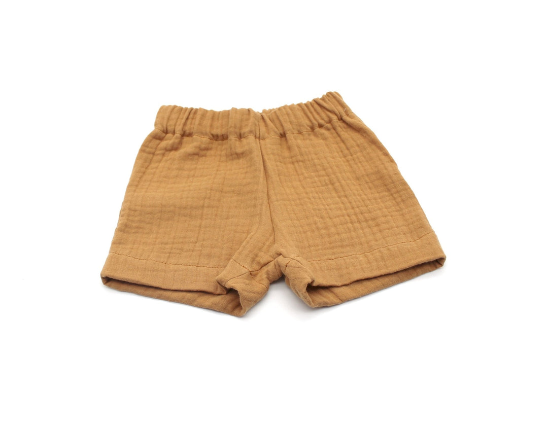 Muslin Summer Shorts - Camel 0 - 1 Year - AnnaKarinna