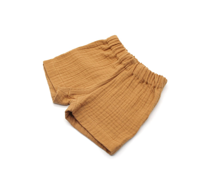 Muslin Summer Shorts - Camel 0 - 1 Year - AnnaKarinna