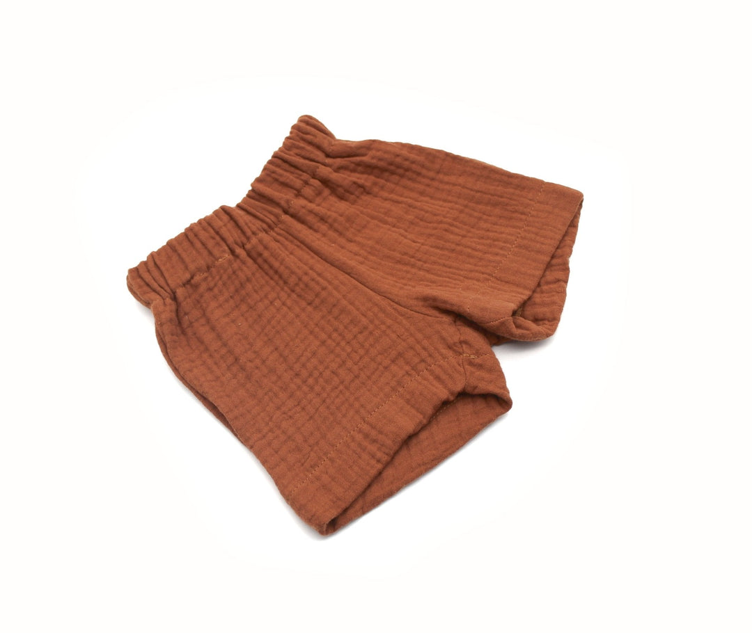 Muslin Summer Shorts - Cognac 0 - 1 Year - AnnaKarinna