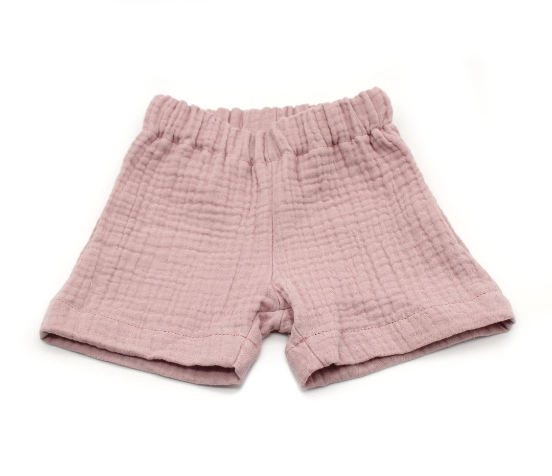 Muslin Summer Shorts - Pink 1 - 3 Years - AnnaKarinna