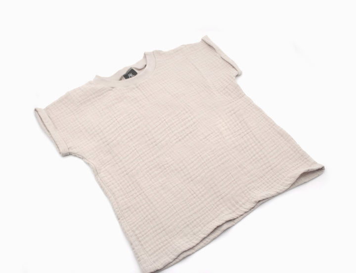 Muslin summer T-shirt - Beige 0 - 1 Year - AnnaKarinna