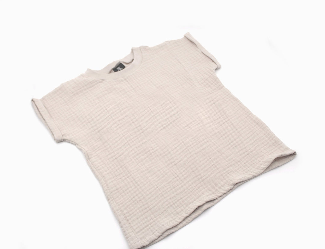 Muslin summer T-shirt - Beige 4 - 6 Years - AnnaKarinna