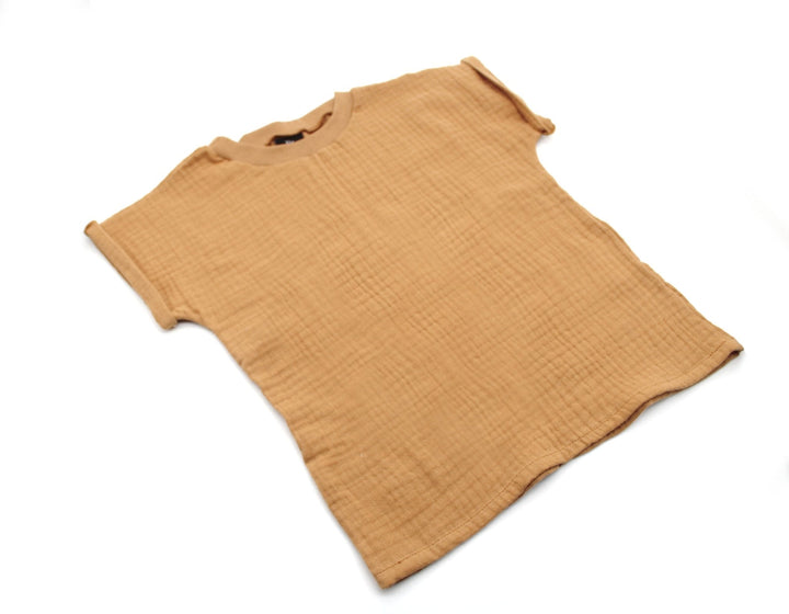 Muslin summer T-shirt - Camel 1 - 3 Years - AnnaKarinna