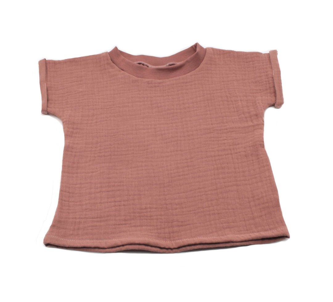 Muslin summer T-shirt - Clay Pink 0 - 1 Year - AnnaKarinna