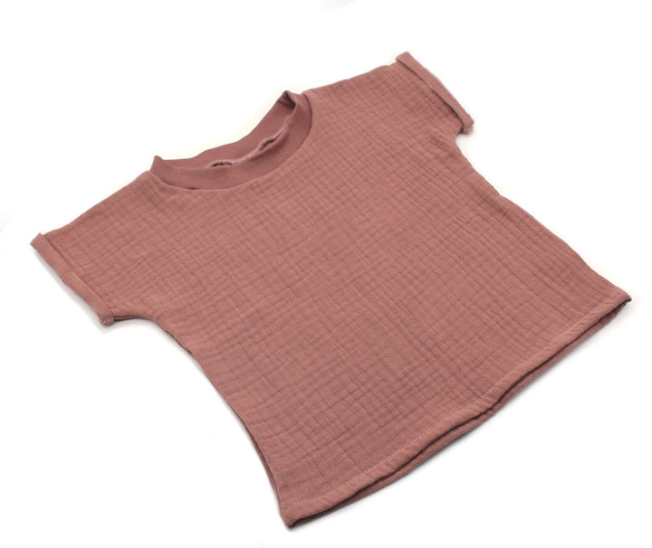 Muslin summer T-shirt - Clay Pink 0 - 1 Year - AnnaKarinna